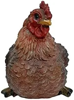 Dubai Garden Centre Real life Laying Hen Statue, Brown