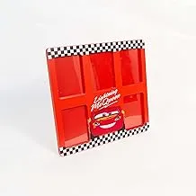 Disney Cars Lightning Mcqueen Photo Frame – School Photo Frame Collage For Wall And Table - Solid Mdf Wooden Framework – 5 Photos Partitions (Official Disney Product)