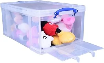 Really Useful Box Really Useful 64L Open Fronted Box - Clear, H 71 Cm X W 44 Cm X D 31 Cm