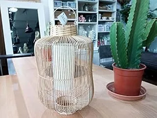 Dubai Garden Centre Natural Bamboo Hanging Decor Lantern