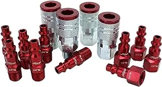 Colorfit By Milton Coupler & Plug Kit - (M-Style, Red) - 1/4