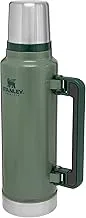 Stanley Classic Legendary Bottle 1.4L / 1.5QT Hammertone Green – BPA FREE Stainless Steel Thermos | Hot for 40 Hours | Leakproof Lid Doubles as Cup | Dishwasher Safe