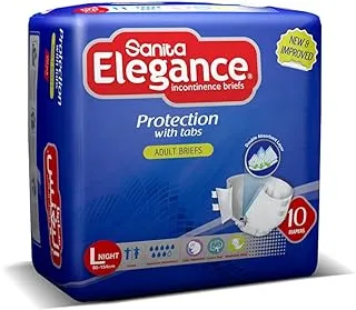 Sanita Elegance Adult Diapers - L Night , 10 Pcs