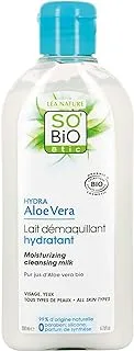 SOBIO So Bio Etic Hydra Aloe Vera Moisturizing Cleansing Milk, 200ml | parabens free | Silicone free | All hair types.