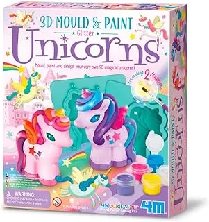 4M 4M, Mould & Paint-3D Glitter Unicorn