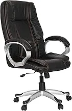 Townsville Fabric Moscow Leatherette High Back Executive Chair (Black), Standard