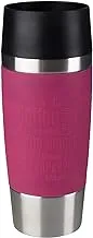 Tefal 0.36 Litre Travel Mug , Pink, Stainless Steel/Plastic, K3087114