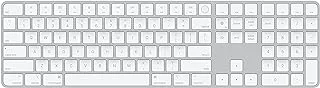 لوحة مفاتيح Apple Magic مع معرف اللمس ولوحة المفاتيح الرقمية (لأجهزة كمبيوتر Mac مع Apple Silicon) - الإنجليزية الأمريكية - فضي