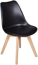 Mahmayi Ultimate Eames Style Retro Cushion Chair, Black, UT-C032B