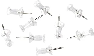 Amazon Basics Push Pins Tacks, Clear Plastic Head, Steel Point, 1000-Pack