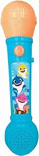 Lexibook Baby Shark Lighting Microphone For Children, Musical Toy Game, Built-In Speaker, Light Effects, Demo Melodies Included, Blue/Orange, Mic80Bs