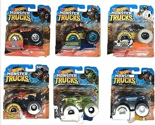 Hot Wheels Monster Trucks 1:64 Scale Die-Cast Assortment with Giant Wheels