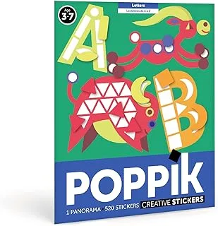 Poppik Arts and Crafts My Sticker Mosaic ABC للأطفال من سن 3 سنوات فما فوق