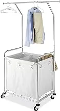 Whitmor Commercial Rolling Laundry Center With Removable Liner And Heavy Duty Wheels