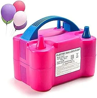 ECVV Electric Air Balloon Pump, Portable Inflator Dual Nozzle Machine Blower Buddy For Decoration Balloons Party Sport Gifts and Save Time Pink HT508