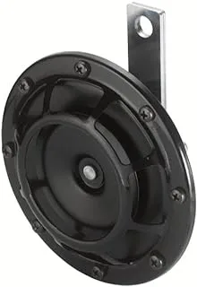 Hella 3Af 003 399-071 Signal Horn - B133 - 24V - 118Db(A) - Frequency Range: 500Hz - High Tone/Loud Tone - HoUSing Colour: Black - Black - Flat Plug-In Connector