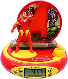 Lexibook RP510AV Avengers Marvel/Batman/Snow White/Dora/Spider-Man/Thomas The Tank Engine Projector Alarm Clock, Standard