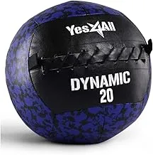 Yes4All Wall Ball - Soft Medicine Ball/Wall Medicine Ball for Full Body Dynamic Exercises Ball for 3kgs/6lbs; 4.5kgs/10lbs; 5kgs/12lbs; 7kgs/15lbs; 8kgs/18lbs; 14kgs/30lbs