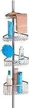 Idesign York Metal Wire Tension Rod Corner Shower Caddy, Adjustable 5'-9' Pole And Baskets For Shampoo, Conditioner, Soap With Hooks For Razors, Towels Adjustable From 5'-9' 42686