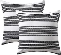 IBAMA Pillow Covers Pack Of 2 Cotton Soft Decorative Square Throw Pillow Covers, Home Decorations For Sofa Couch Bed Chair 18x18 Inch/45x45 Cm