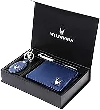 WildHorn® RFID Protected Genuine Leather Wallet & Gift Combo for Men