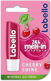 LABELLO Lip Balm, Moisturising Lip Care, Cherry Shine, 4.8g