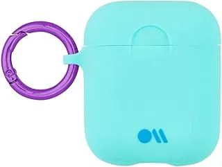 Case-Mate - AirPods Hook Ups Case & Neck Strap - Compatible with Apple AirPods Series 1 & 2 - Earbud Strap Included - Aqua Blue, One Size