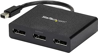 Startech.Com 3-Port Multi Monitor Adapter - Mini Displayport 1.2 إلى 3X Displayport Mst Hub - ثلاثي 1080P أو ثنائي 4K 30Hz - موزع فيديو Mdp إلى Dp Mst لسطح المكتب الموسع (Mstmdp123Dp)