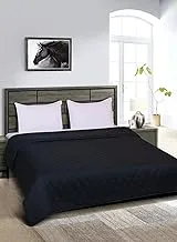 Home Town Plain Microfibre Black Bed Spread,220X250cm