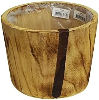 Dubai Garden Centre Loxely Wood Round Bowl Planter, 18.5 cm Height