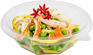 8 Oz Pla Plastic To-Go Bowl - Clear Round Cold Food Container - Compostable And Biodegradable - Lids Available - 500Ct Box - Basic Nature Collection