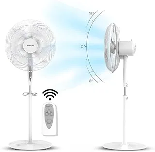 Nikai 16 Inch Pedestal Fan with Remote & Timer, 45 Watts, T