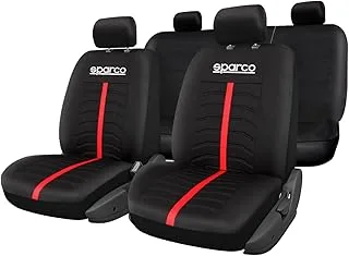 Sparco Universal Seat Cover Set, Black/Red, Spc3502Rd-D