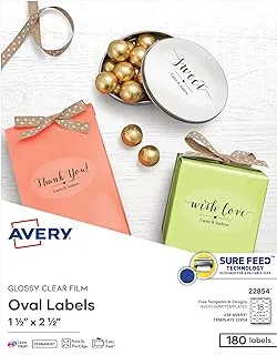 Avery Printable Blank Oval Labels, 3.8 cm x 2.5