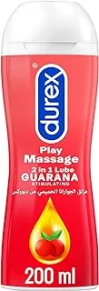 Durex Play Massage 2 in 1 Lubricant, Stimulating, Guarana- 200ml (Packaging May Vary)