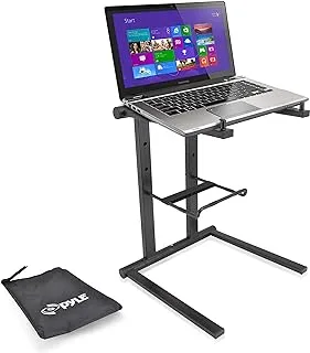 Pyle Portable Folding Laptop Stand - Standing Table with Foldable Height and Secondary Accessory Tray for iPad, Tablet, DJ Mixer, Workstation, Gaming and Home Use with Bag - PLPTS35, one size