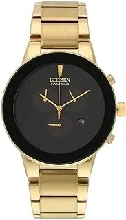 Citizen men black dial stainless steel band watch - at2242-55e, gold