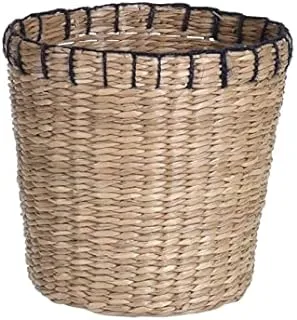 Dubai Garden Centre Round Basket, Black/Natural Grey