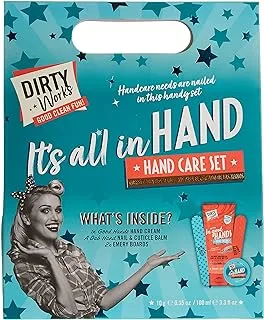 DIRTY WORKS Handbag Heroes Hand Care Kit with Hand Cream, Nail and Cuticle Balm and Emery Board