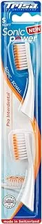 Trisa Sonic Power Pro Interdental Soft Bristles Toothbrush Refill, Cleans More thoroughly 9x Better Cleaning, Swiss Made, Pack of 2