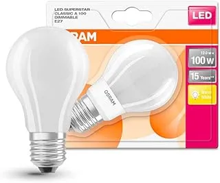 أوسرام LED STAR CLS A 100 12W براغي أبيض متجمد دافئ