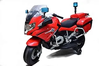 Dorsa officially licensed bmw 1200 rt police ride-on motorcycle, red, 212-red