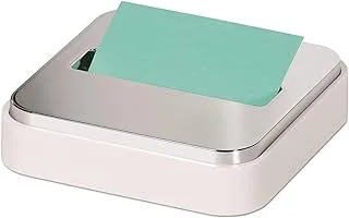 Post-It Dispenser Sticky Dispenser, White & Silver, Easy One Handed Dispensing (Stl-330-W)