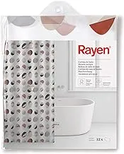 RAYEN Pva Shower Curtain, Includes 12 Clear Rings Translucent White Medidas: 180 x 200 cm 2350.17