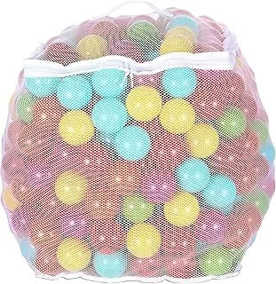 BalanceFrom 2.3-Inch Phthalate Free BPA Free Non-Toxic Crush Proof Play Balls Pit Balls- 6 Bright Colors in Reusable and Durable Storage Mesh Bag with Zipper