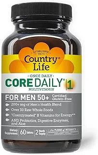 Country Life Core Daily-1 Men 50+ Tablets 60'S. كنتري لايف كور ديلي -1 للرجال 50+ 60 قرص