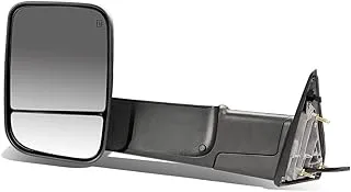 DNA MOTORING twm-013-t888-bk-l powered tow mirror+heat+led smoked left/driver [for 09-16 dodge ram]