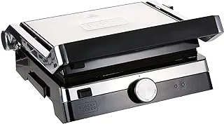 Black+Decker 2000W Family Health Grill, Black/Silver, Cg2000-B5, 2 Year Warranty