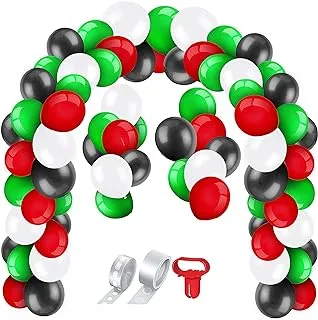 PARTY TIME - 103 Pcs. UAE National Day Arch Latex Balloons Sets Perfect for Holiday Occasions and Gatherings