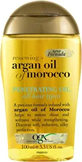 OGX Hair Oil, Renewing+ Argan Oil Of Morocco, Penetrating Oil, All Hair Types, 100 Ml